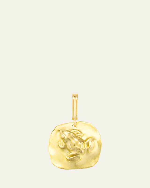 18K Yellow Gold Frog Charm